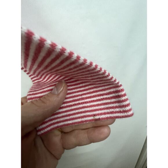 Soft Surroundings Women's Size Medium Pink/White Striped Cutout Back Tunic Top - Picture 8 of 11